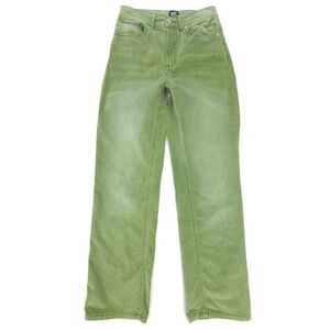 URBAN OUTFITTERS BDG High Rise Baggy Straight Leg Velvet Jeans Womens 27 Green